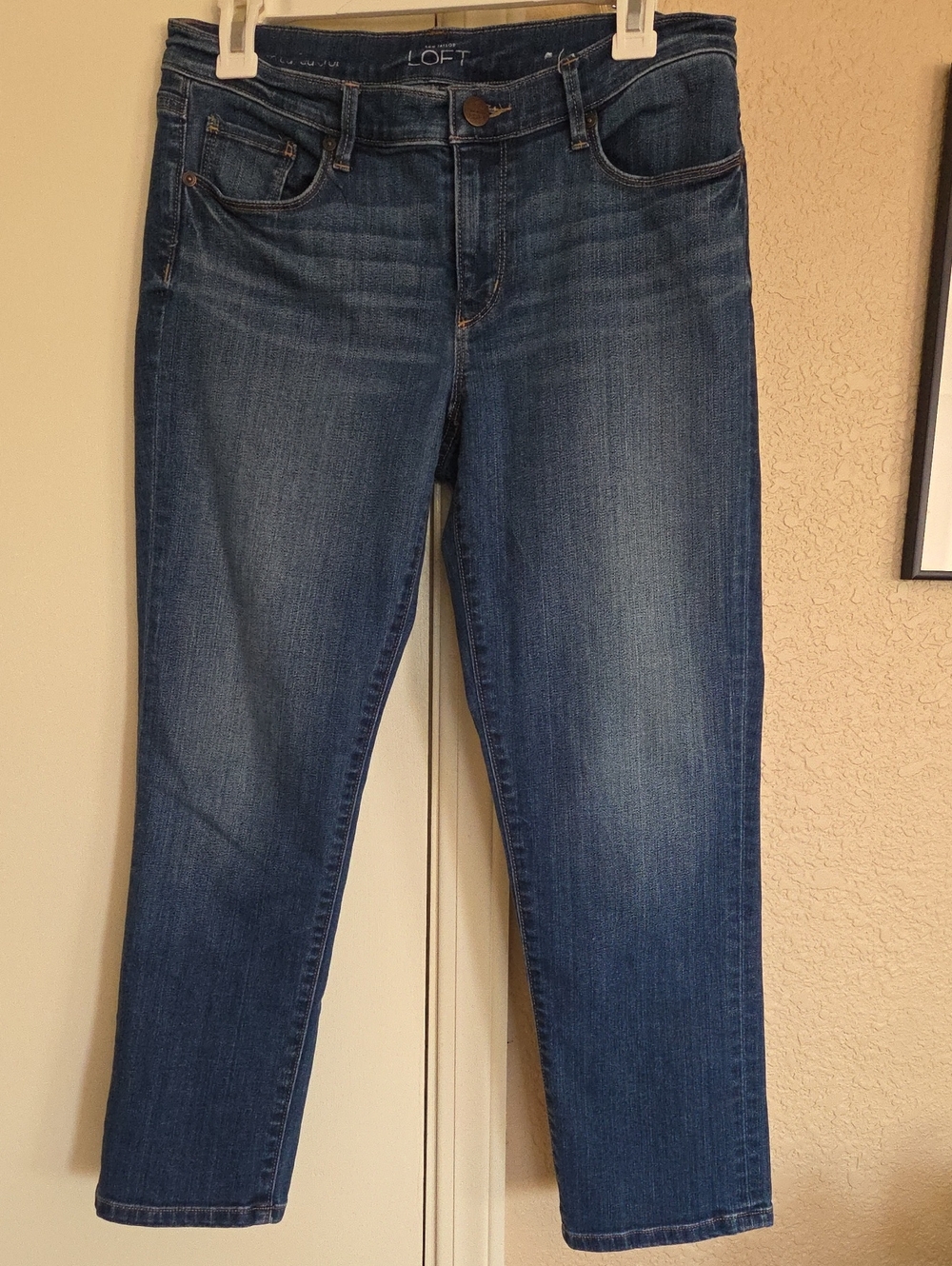 LOFT Classic Dark Blue Cropped Jeans